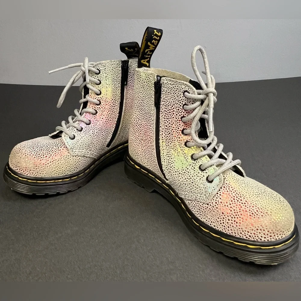 Dr‎ Martens-youth, boots-Iridescent-Size:9, Pre-Owned